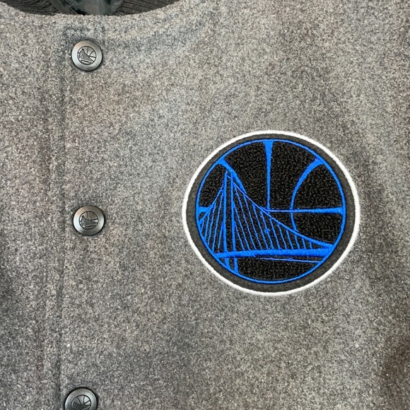 NBA SF Warriors Jacket Size M/10-12 - Picture 3 of 8